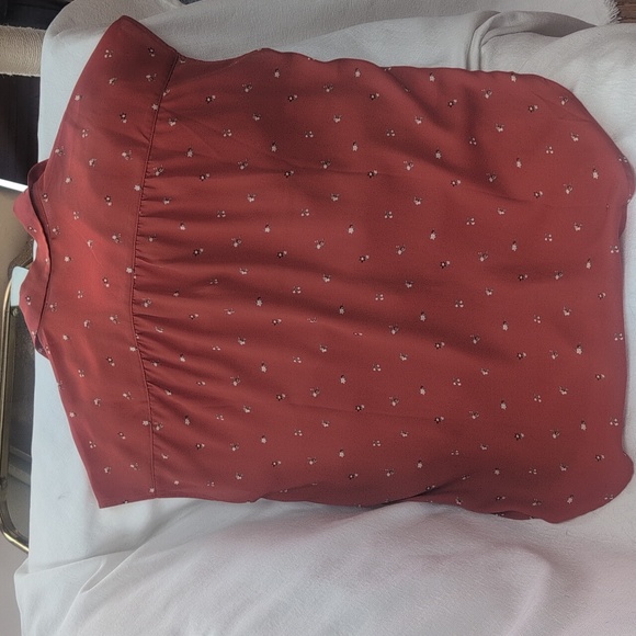 Loft Sleeveless Orange Button Down Blouse - Picture 3 of 4